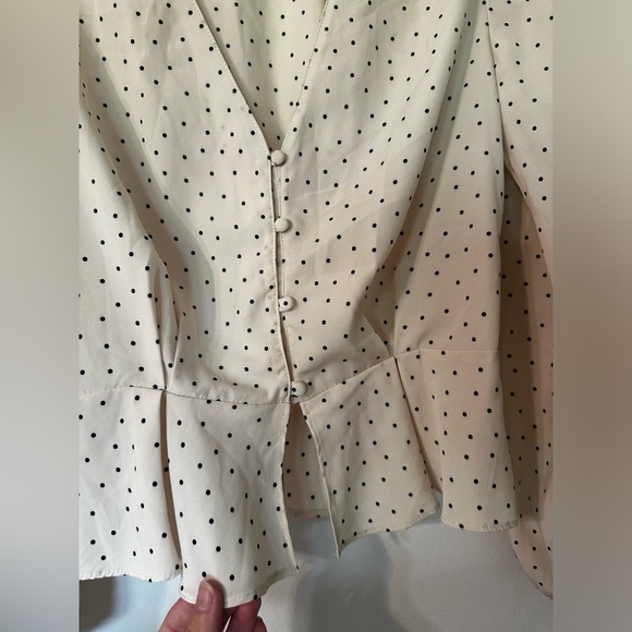 Dress Forum Los Angeles Polka Dotted Button Up Long Sleeve - Picture 3 of 8